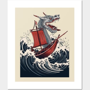 Nautical Dragon Adventure Posters and Art